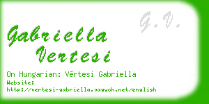 gabriella vertesi business card